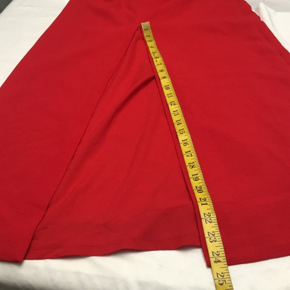 BCBG Vibrant Red Square Neck Sheath Maxi Dress for Prom - Picture 10 of 15